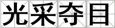 成語光采奪目 光采奪目