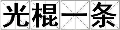 成語光棍一條 光棍一條