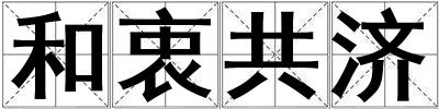 成語和衷共濟 和衷共濟