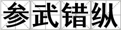 成語參武錯縱 參武錯縱