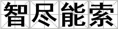 成語智盡能索 智盡能索