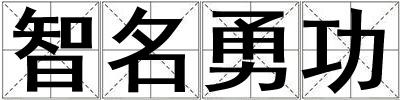 成語智名勇功 智名勇功