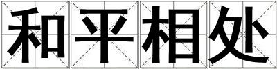 成語(yǔ)和平相處 和平相處