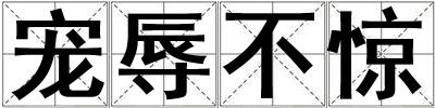 成語(yǔ)寵辱不驚 寵辱不驚