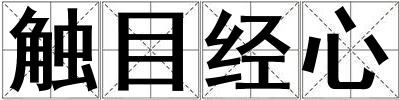 成語觸目經心 觸目經心