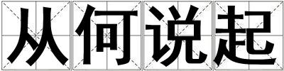 成語從何說起 從何說起