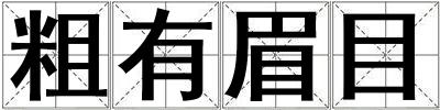 成語粗有眉目 粗有眉目