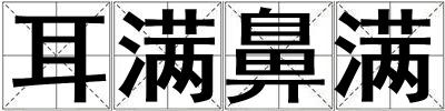 成語(yǔ)耳滿鼻滿 耳滿鼻滿