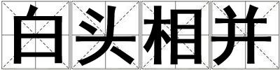 成語白頭相并 白頭相并